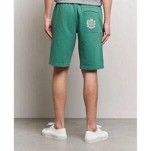 Maison Kitsune Crest Jog Shorts Cotton Green Logo Pockets Elastic Waist‎ New 2XL